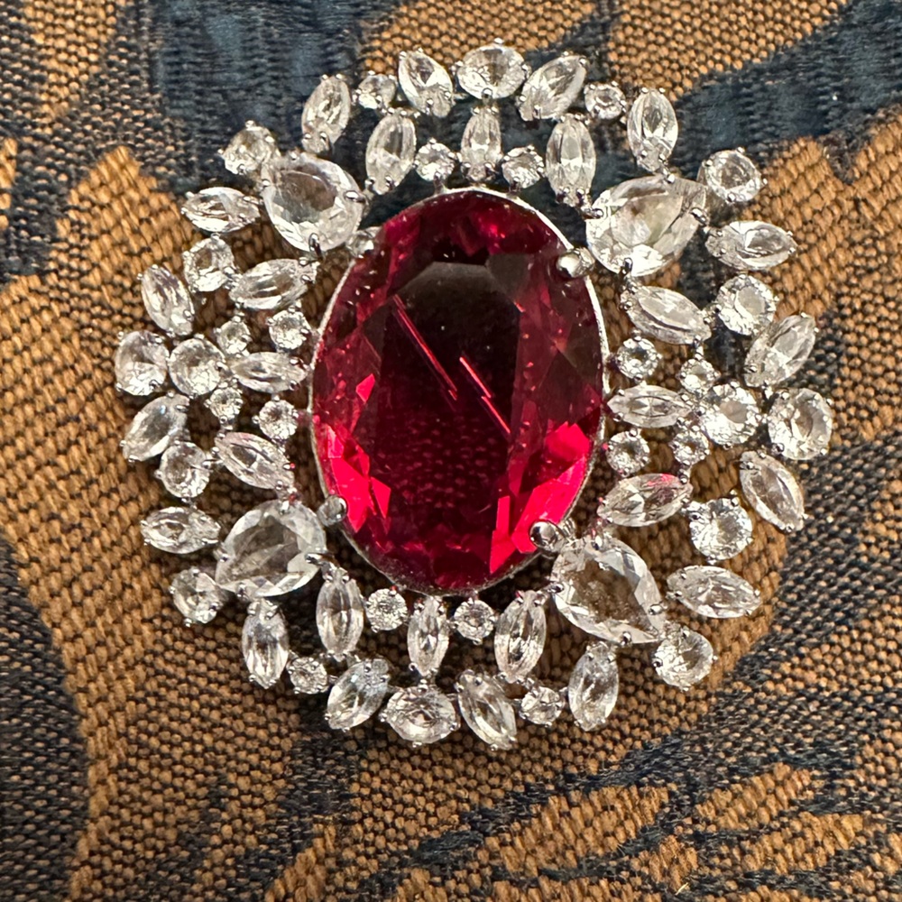 Swarovski Louison Brooch in Red (Retired)